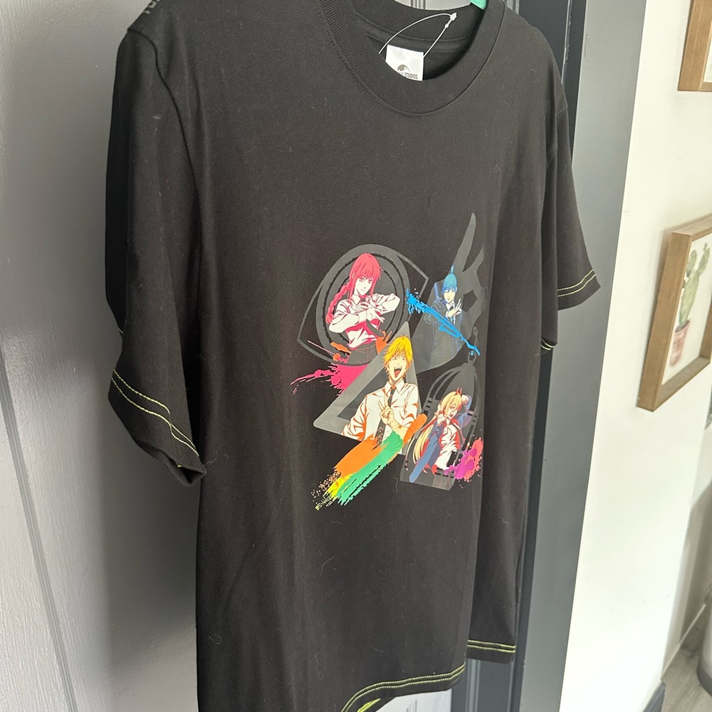 NWT Chainsaw Man Anime T-Shirt from Universal Studios Japan - Unisex M Black - Picture 5 of 10